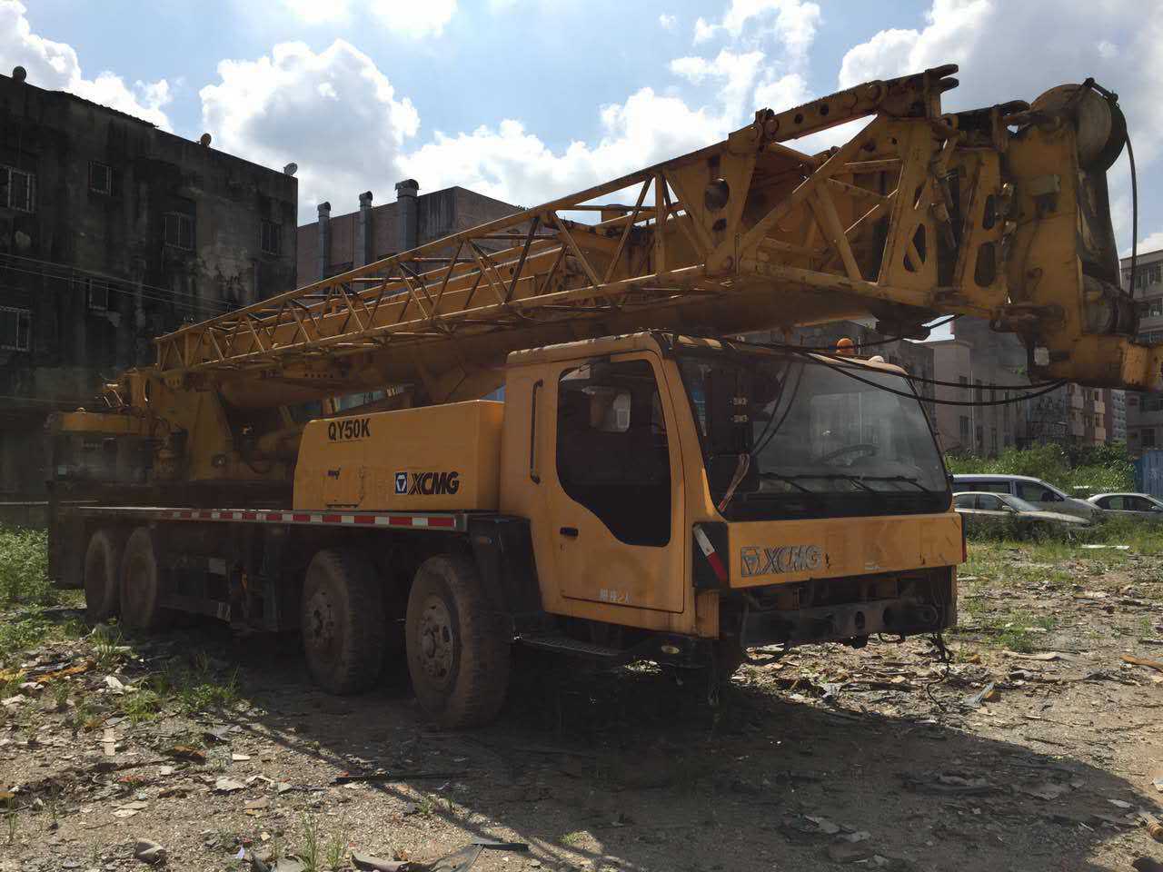 2008 year Qy50K XCMG used truck crane .  